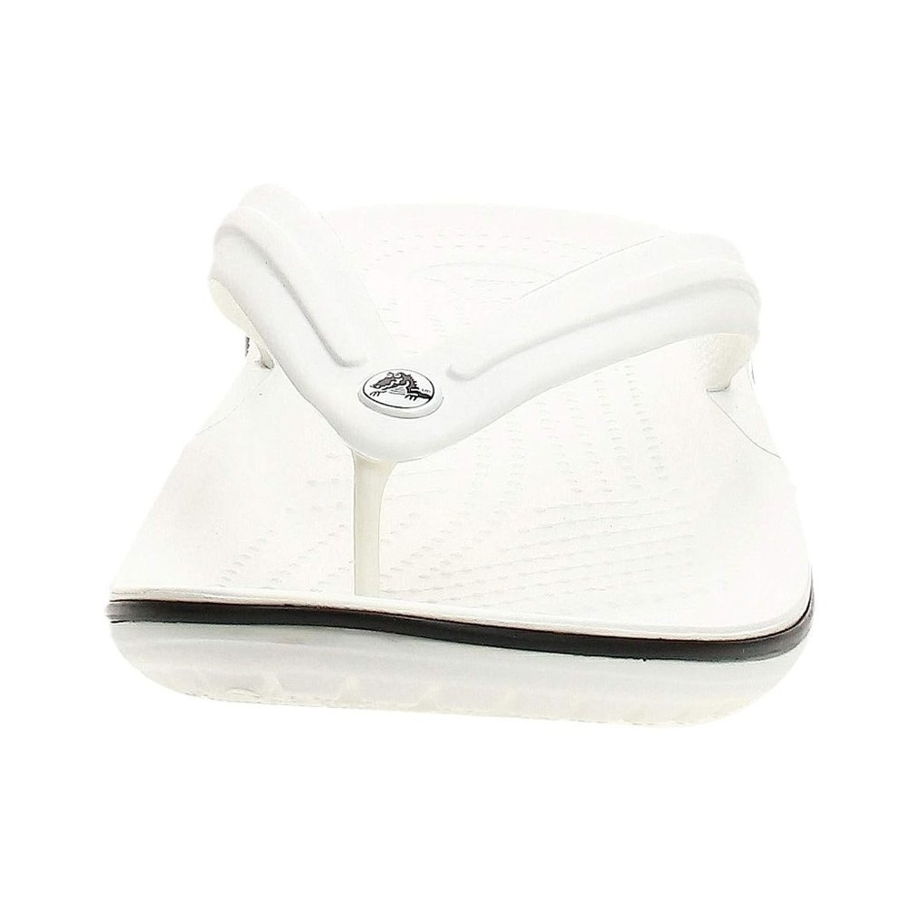 NEW CROCS CROCBAND UNISEX FLIP FLOP SANDAL WHITE/BLACK SIZE M11 - Picture 4 of 5